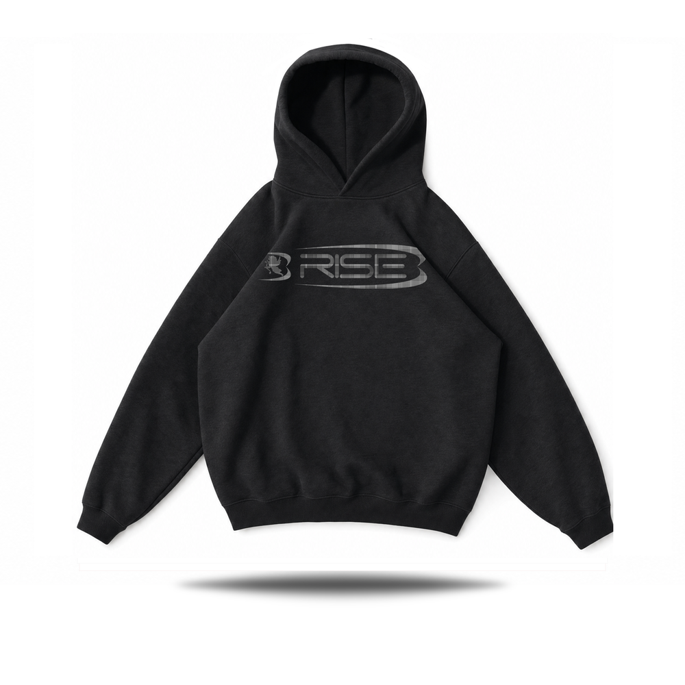 Plaid Boxy Hoodie black