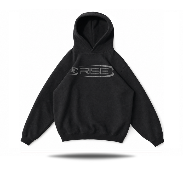 Plaid Boxy Hoodie, Black