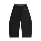Plaid Baggy Sweatpants, Black