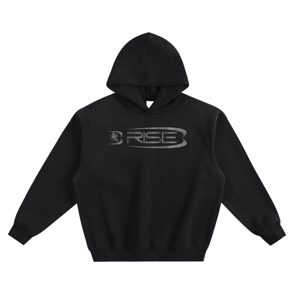 Plaid Boxy Hoodie black