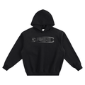 Plaid Boxy Hoodie black