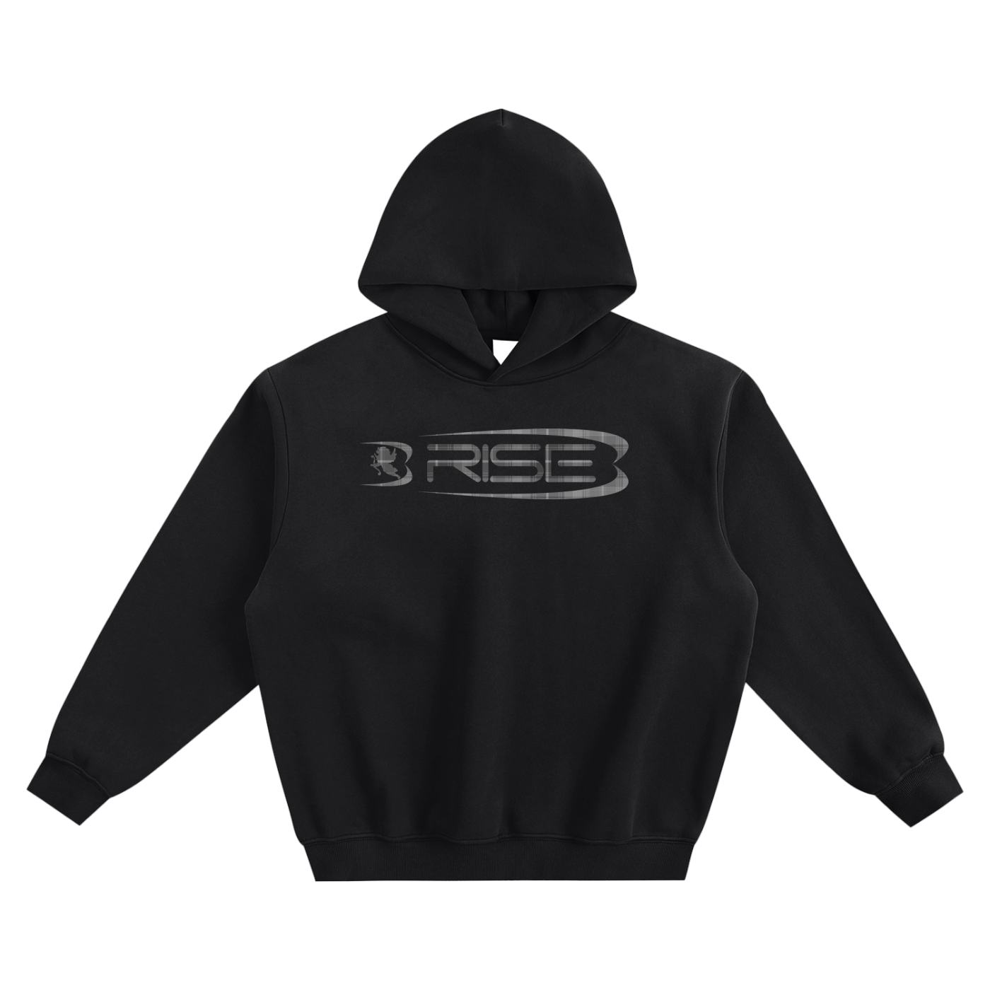 Plaid Boxy Hoodie black