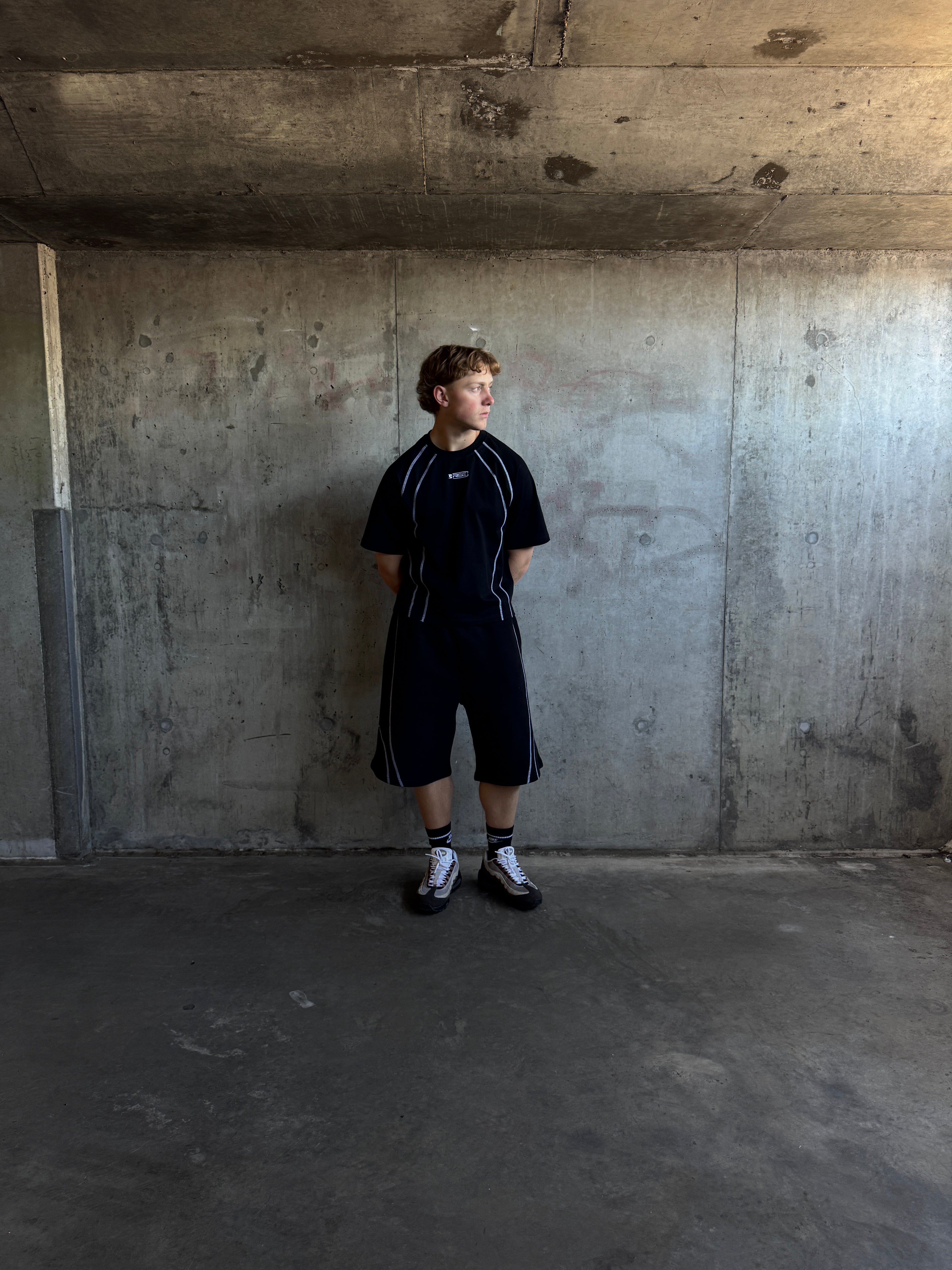 Contrast Shorts, Black