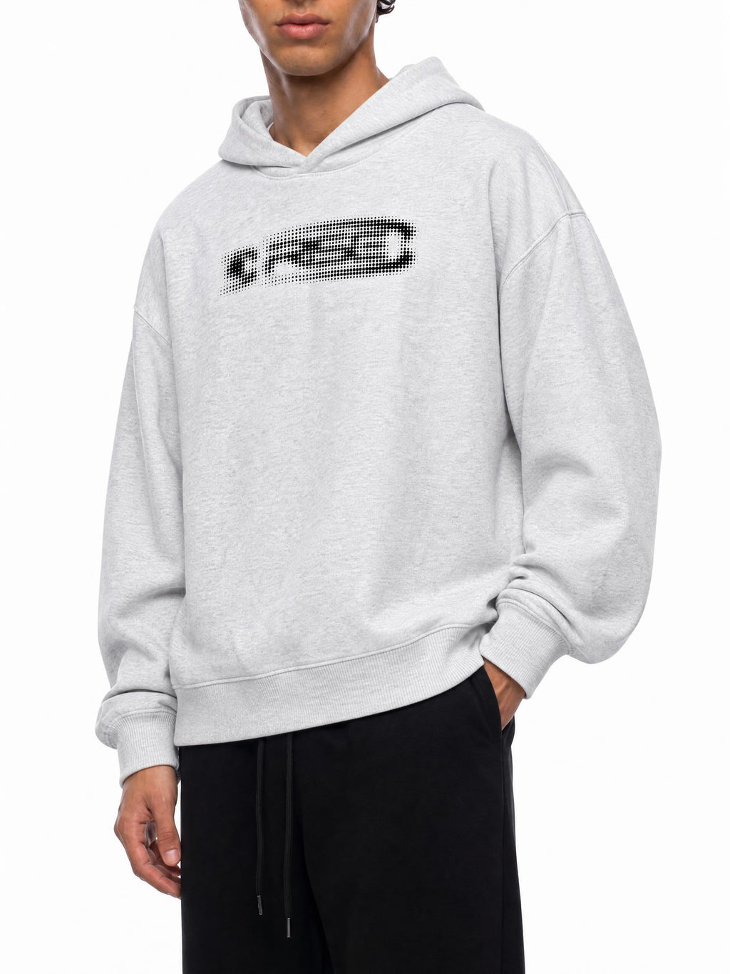 Glitch Hood Grey, Black