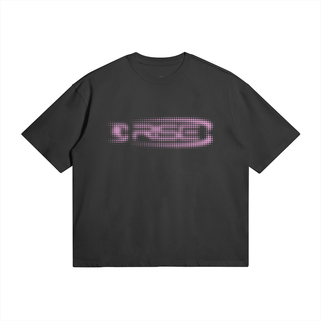 Glitch Tee, Black + Pink