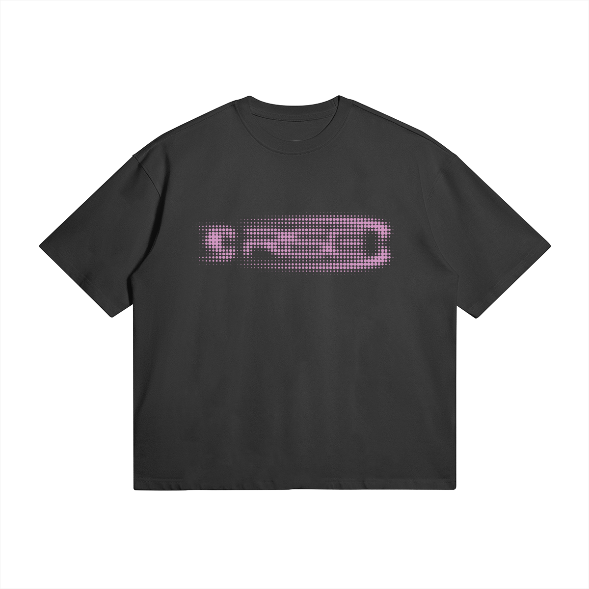 Glitch Tee, Black + Pink