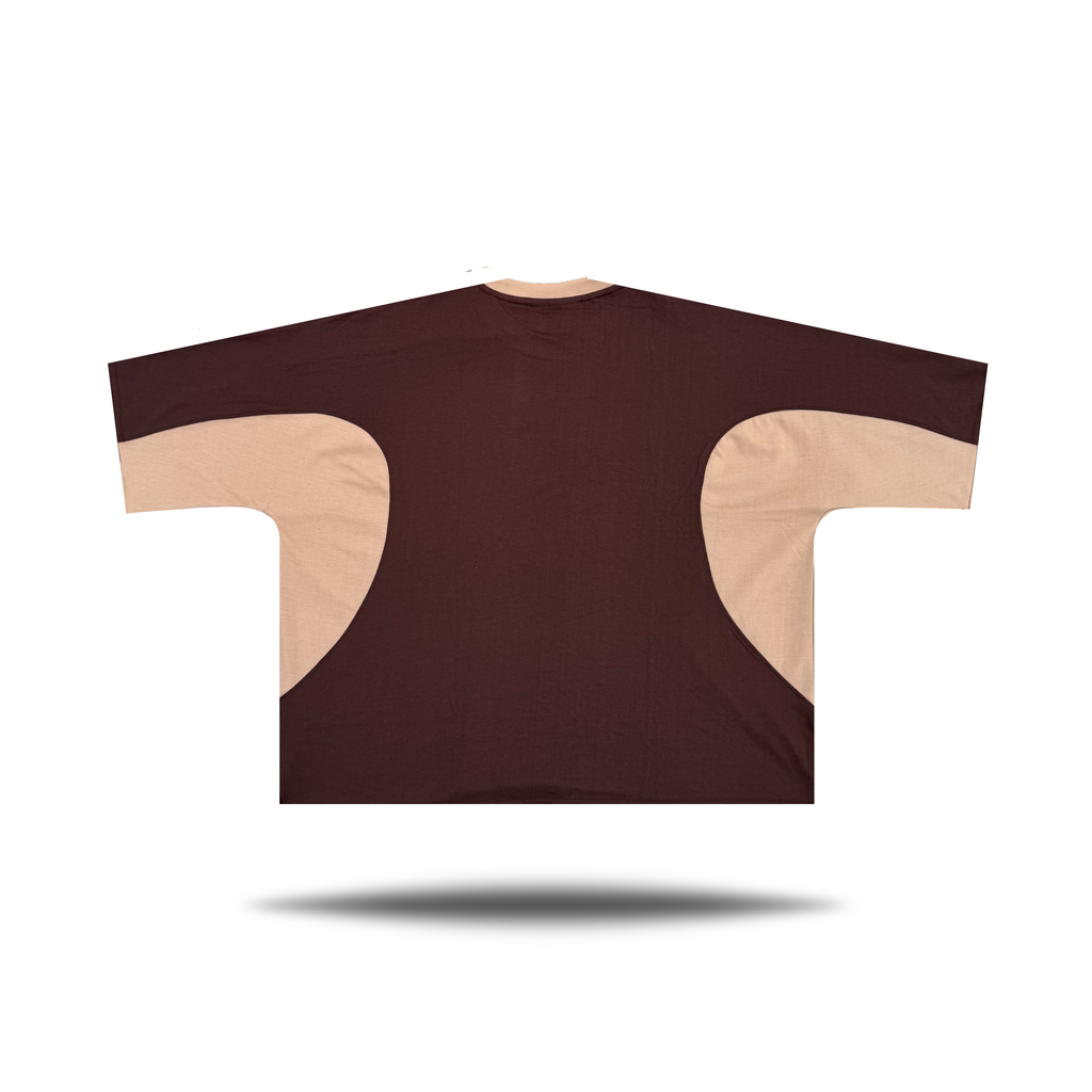 Panel Tee, in Brown