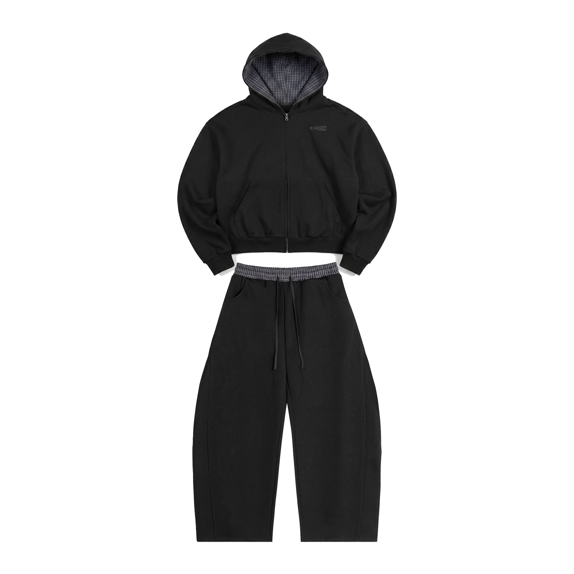 Plaid Tracksuit Bundle, Black