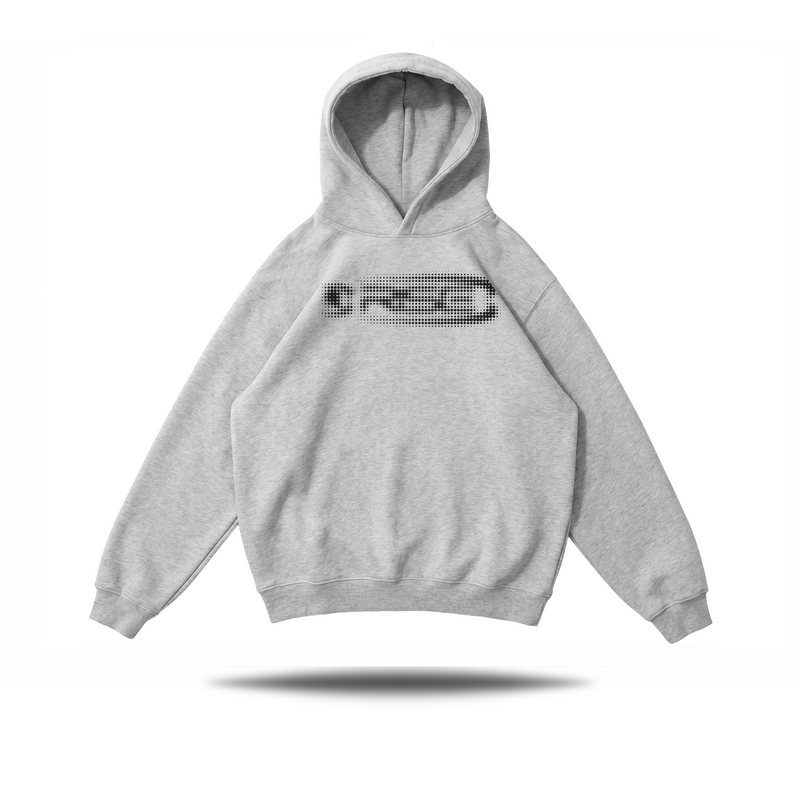 Glitch Hood Grey, Black