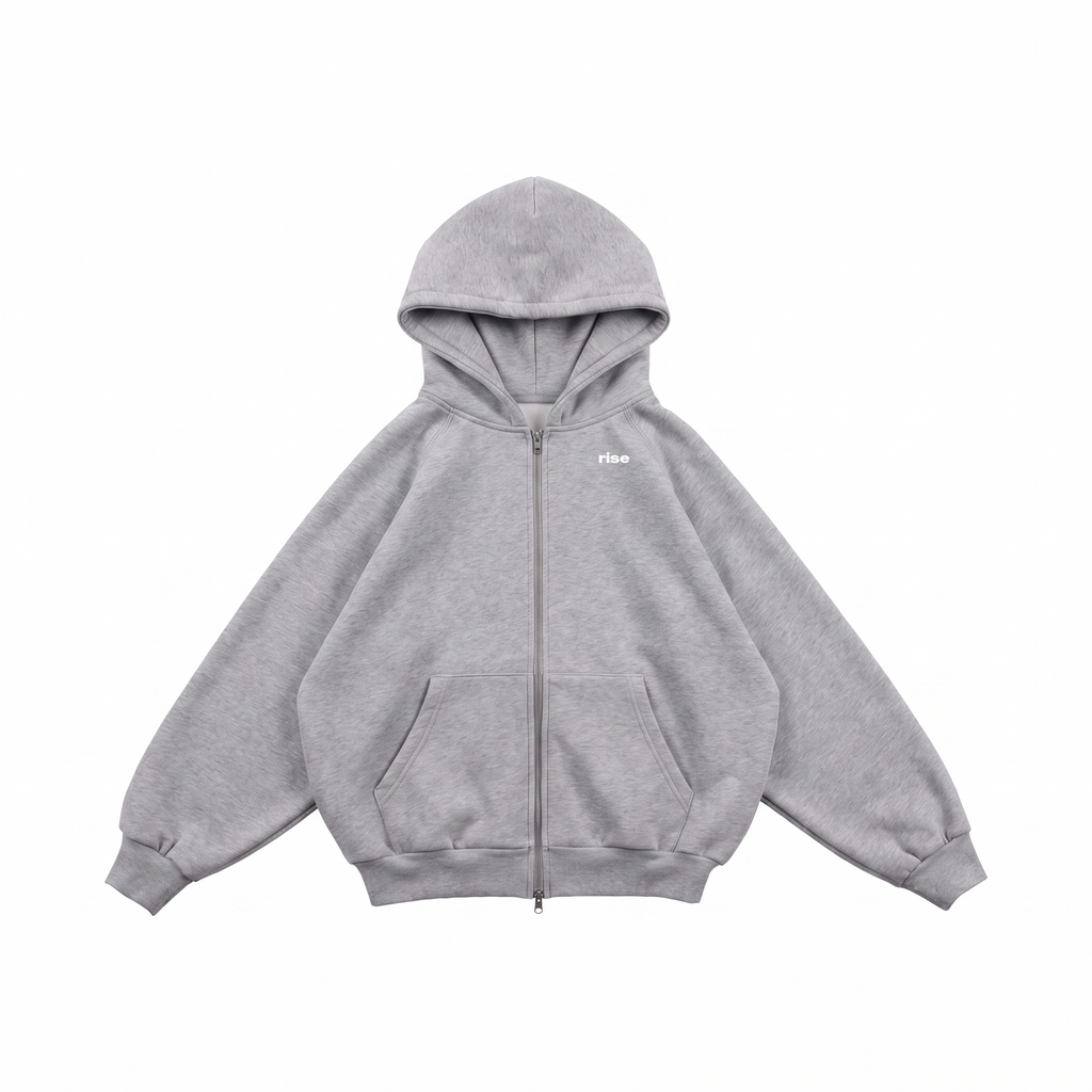 Core Zip-up Hoodie, Grey