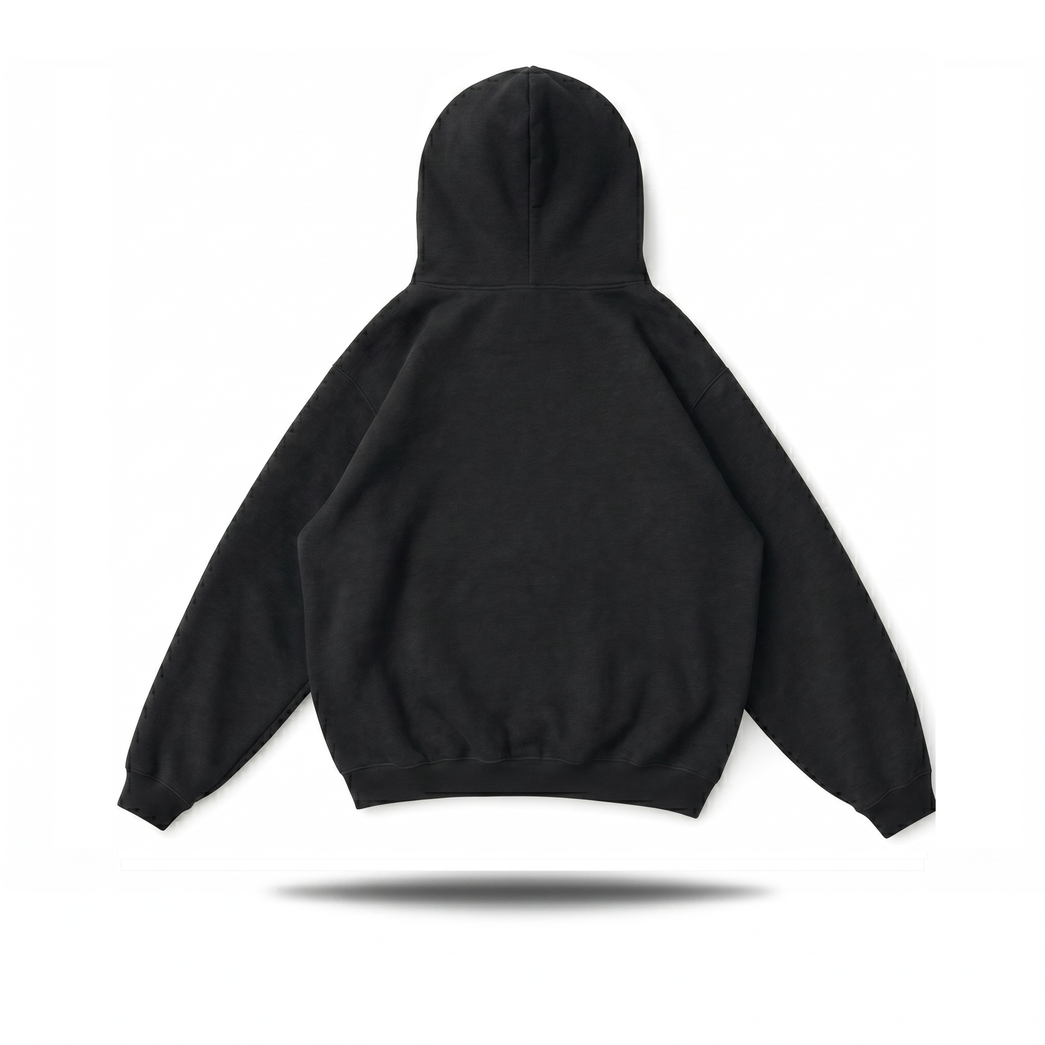Plaid Boxy Hoodie black