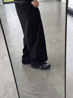 Plaid Baggy Sweatpants, Black