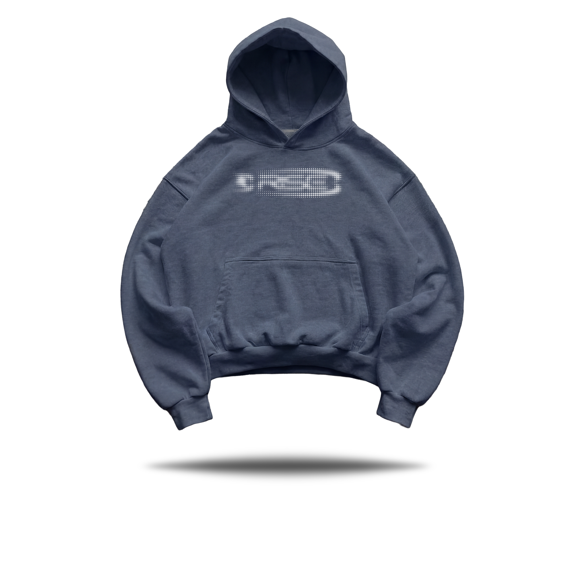 Glitch Hoodie, Blue-Grey