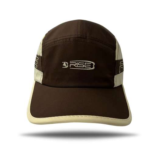 Cap, in Brown and Cream