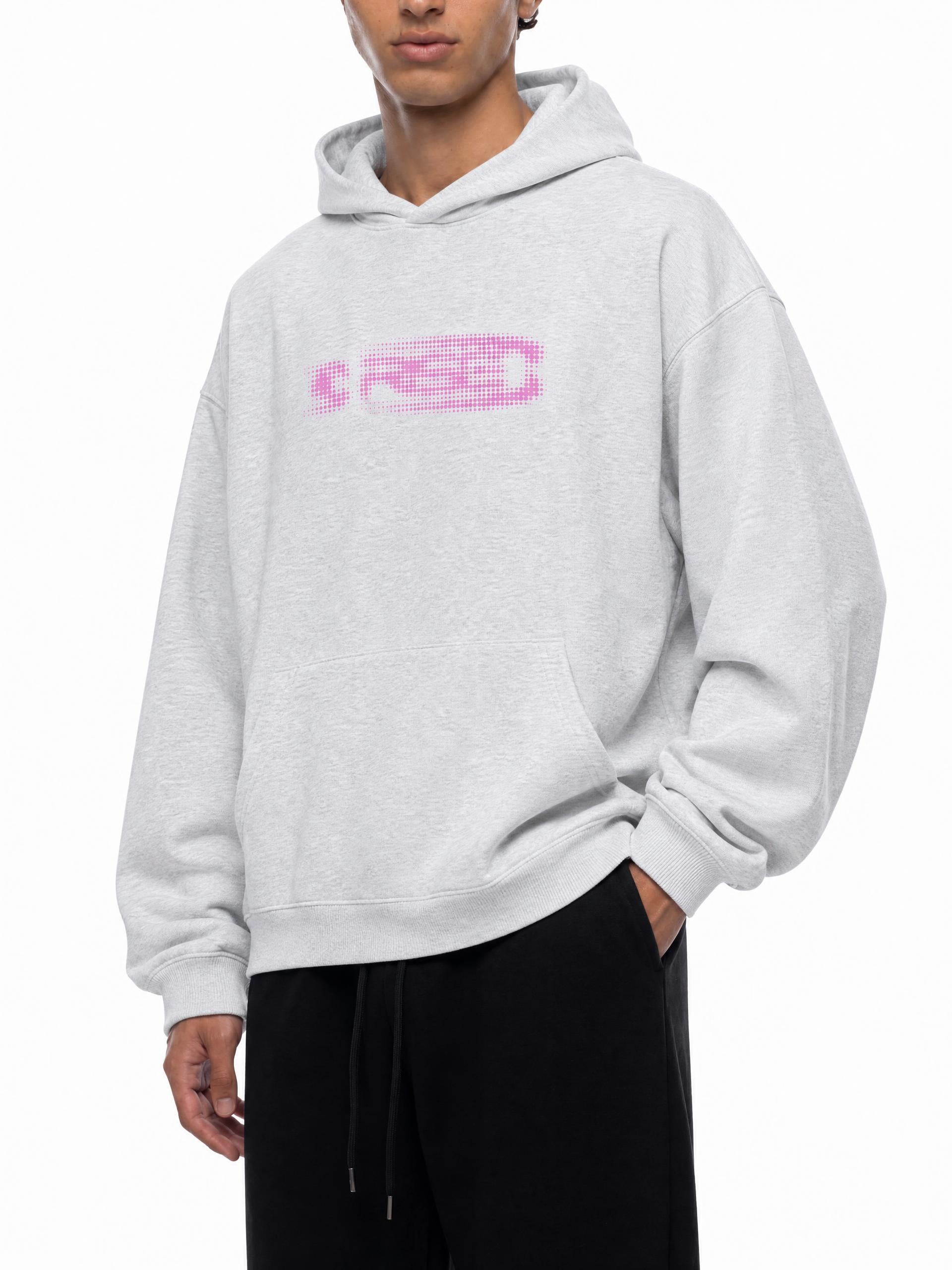 Glitch Grey Hood, Pink