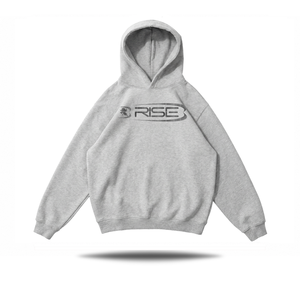 Plaid Boxy Hoodie, Grey