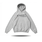 Plaid Boxy Hoodie, Grey