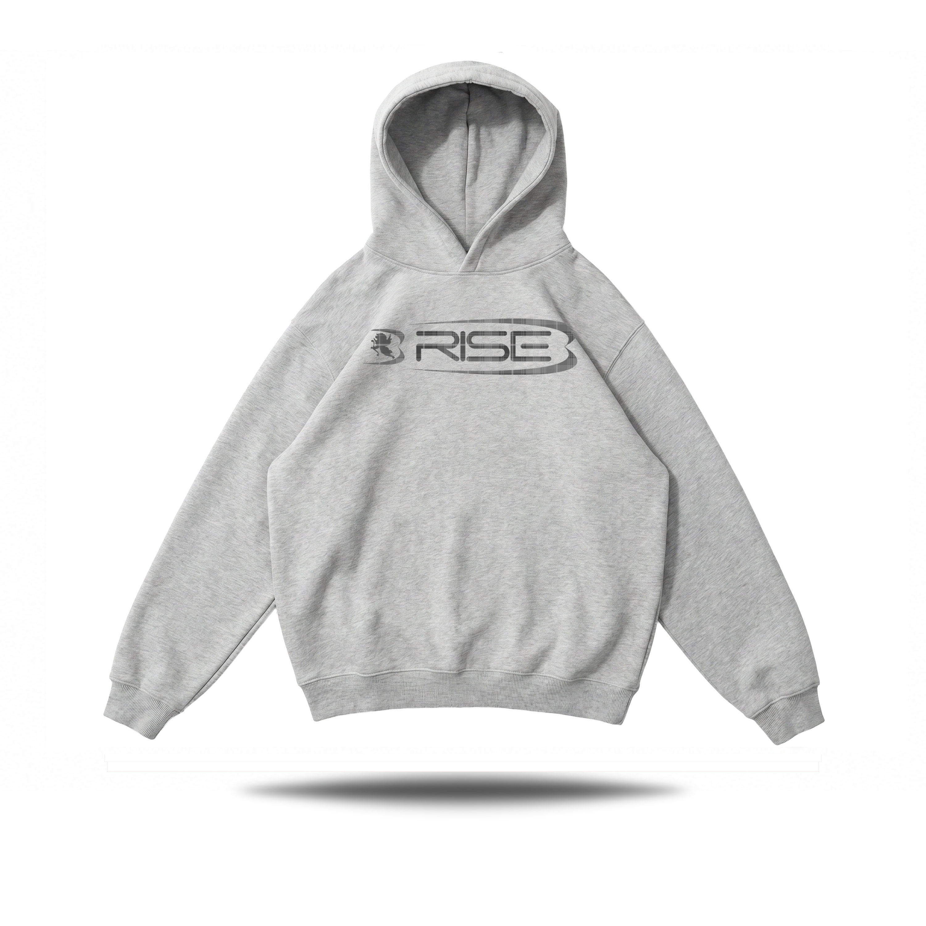 Plaid Boxy Hoodie Grey