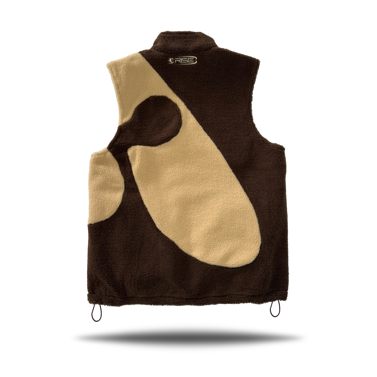 Reversible Vest, in brown and cream