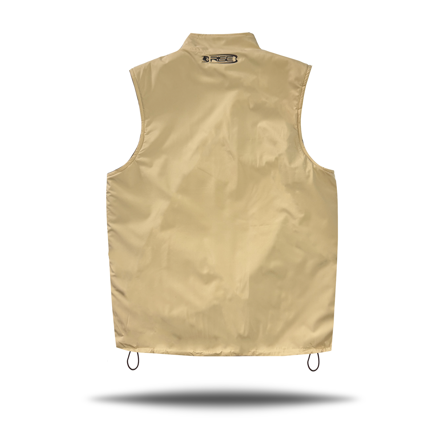 Reversible Vest, in brown and cream