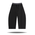 Plaid Baggy Sweatpants, Black