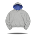 Plaid Boxy Zip Hoodie